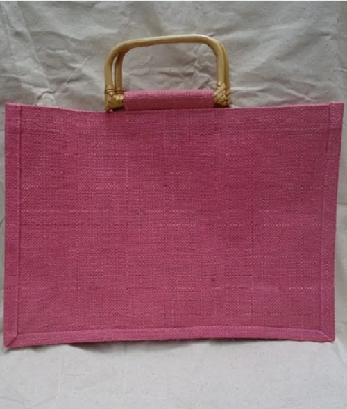 Cane Handle Jute Shopping Bags