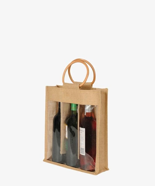 Jute Wine Bottle Bags